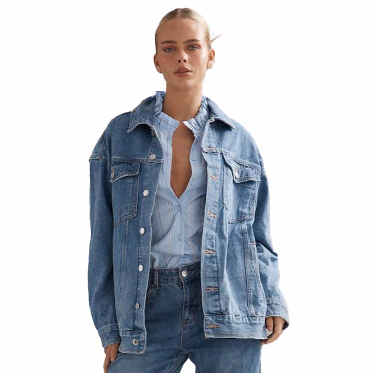 Caitlin Crisp Oversized Denim Jacket